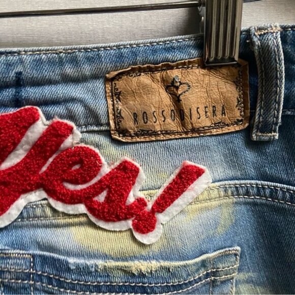 Stylish Blue Jeans with Red Accent - Picture 4 of 12